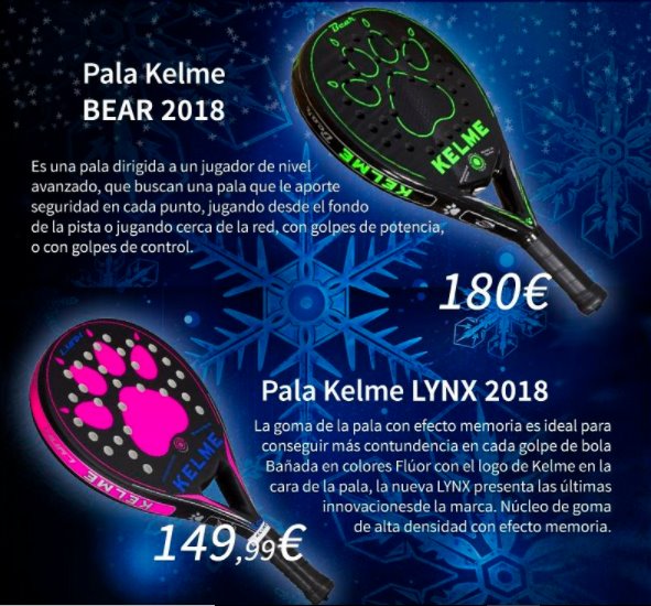 Modelos navidad Kelme Padel