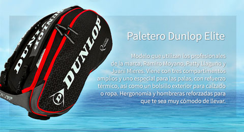 Lleva todo lo que necesitas a tus partidos con el paletero Dunlop Elite