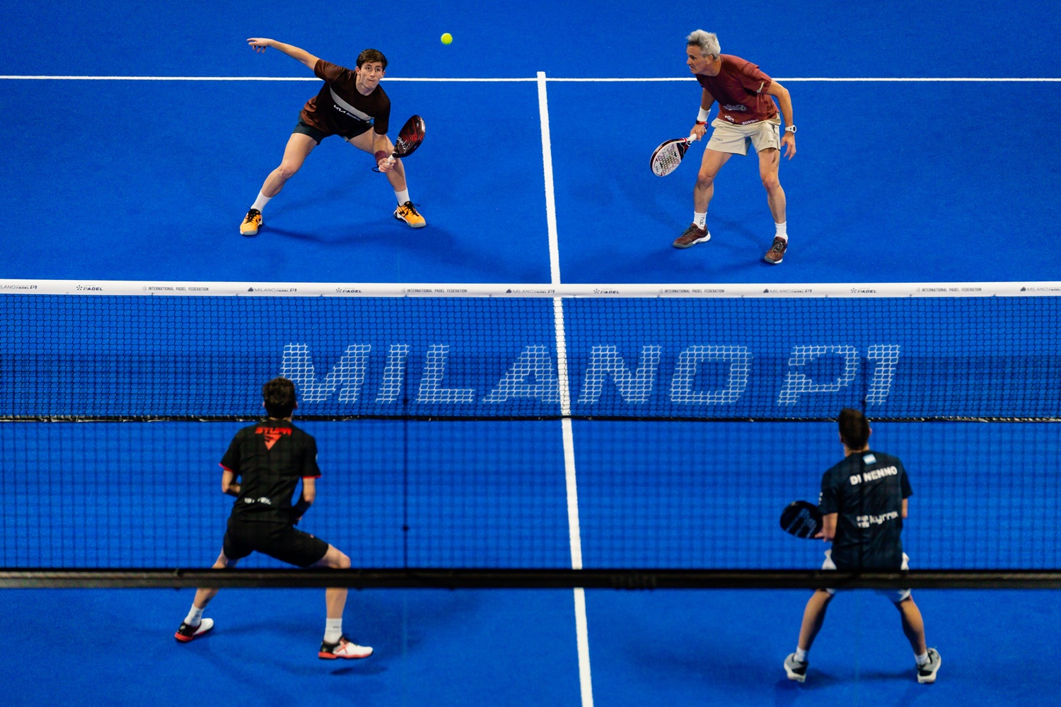 Partido Superpibes contra Lamperti y Jiménez premier padel milan 2023