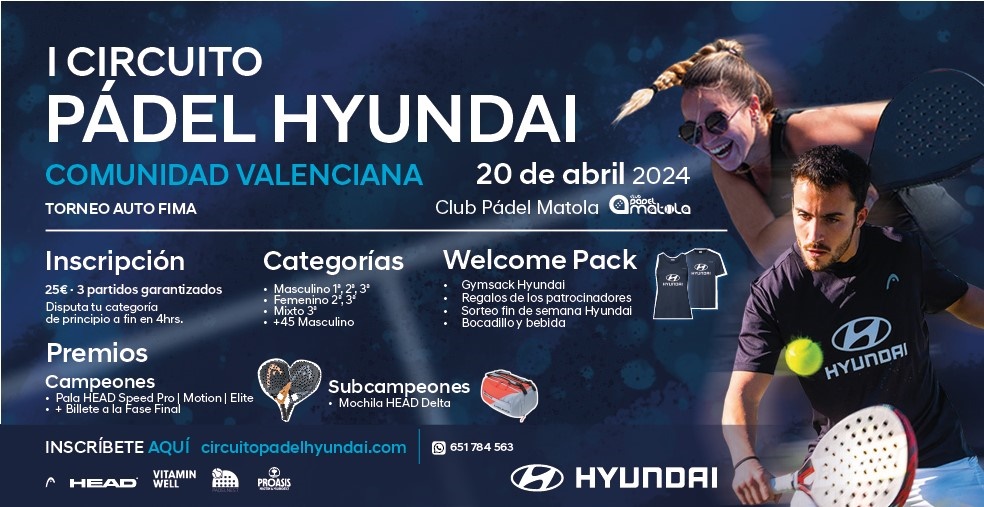 Cartel próximo torneo Hyundai Valencia