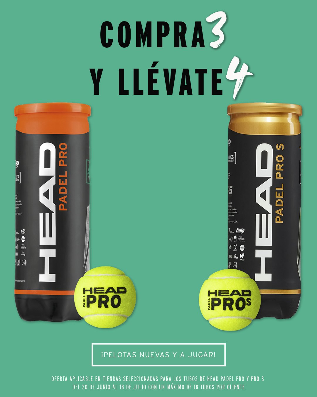 Promoción pelotas HEAD Padel