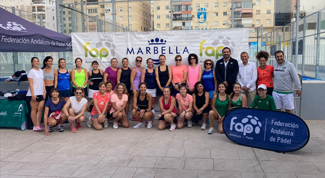 Promoción pádel femenino en Marbella FAP octubre 2022
