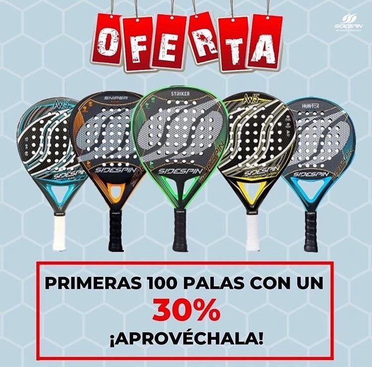 Promoción descuento palas Side Spin