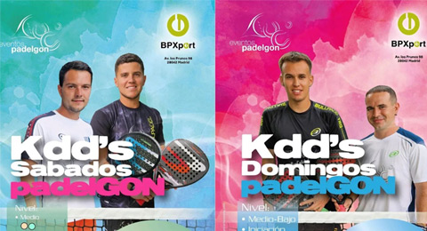 Doble oportunidad de juego con las kedadas de fin de semana de Eventos Padelgon