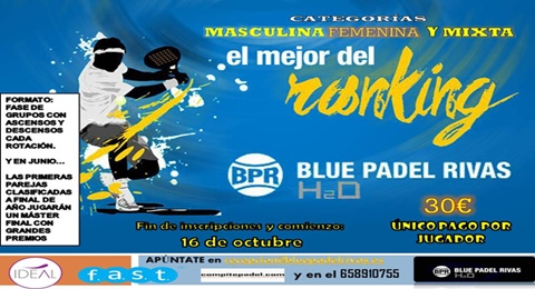 Blue Padel Rivas anuncia una nueva temporada de su ranking