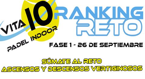 Aparece en escena el ranking Vita10Padel Indoor