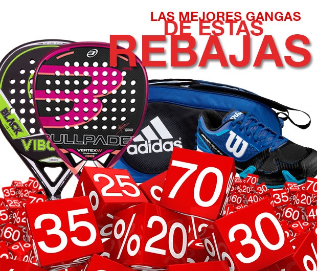 Rebajas en material de pádel