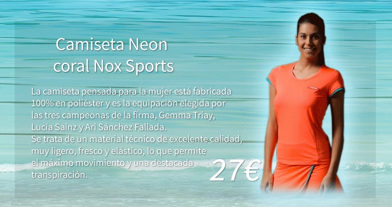 Camsieta neon coral chica NOX