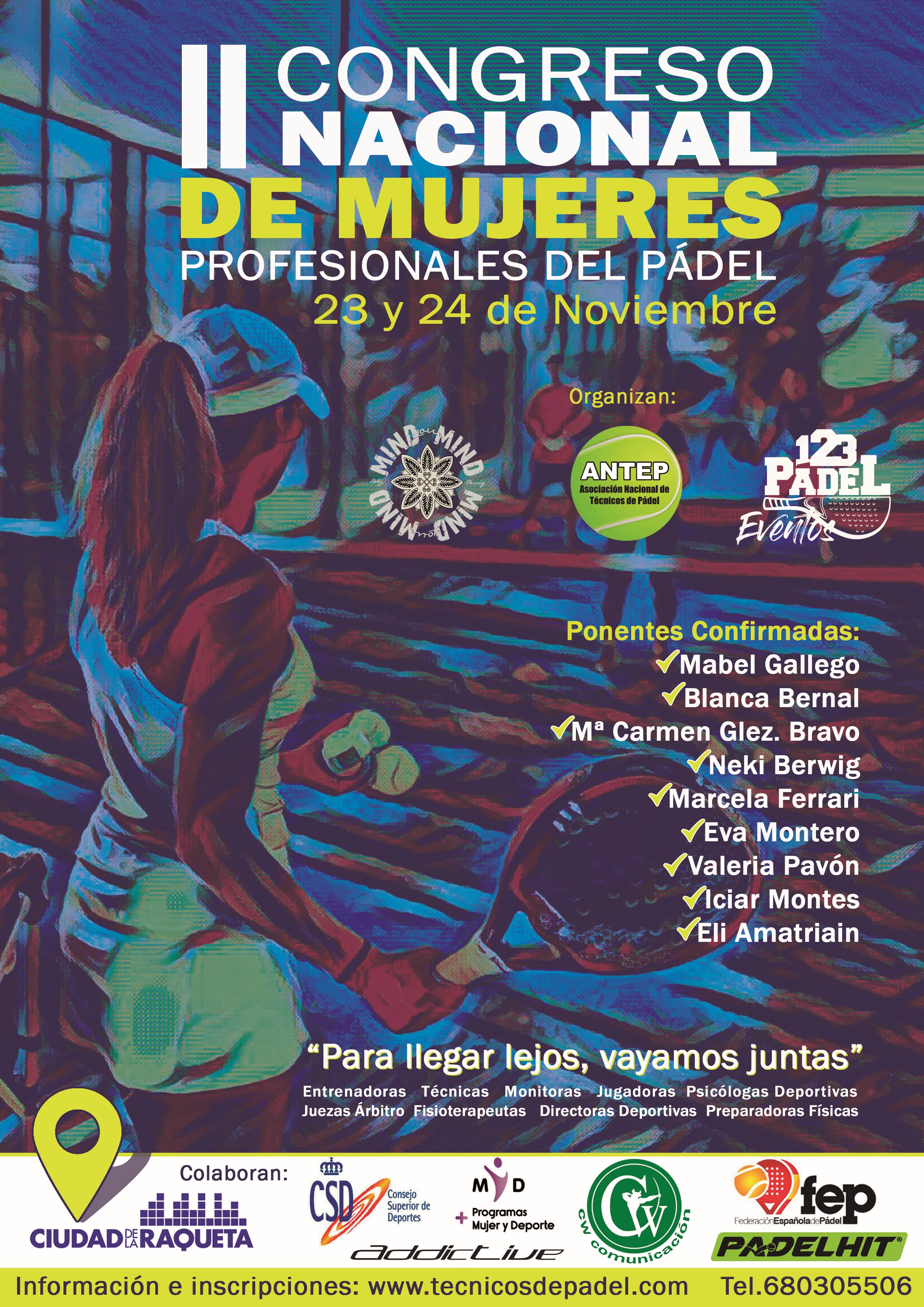 Cartel II Congreso Mujeres y Pádel