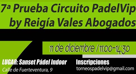 Vuelve la competición del circuito PadelVip by Reigía Vales