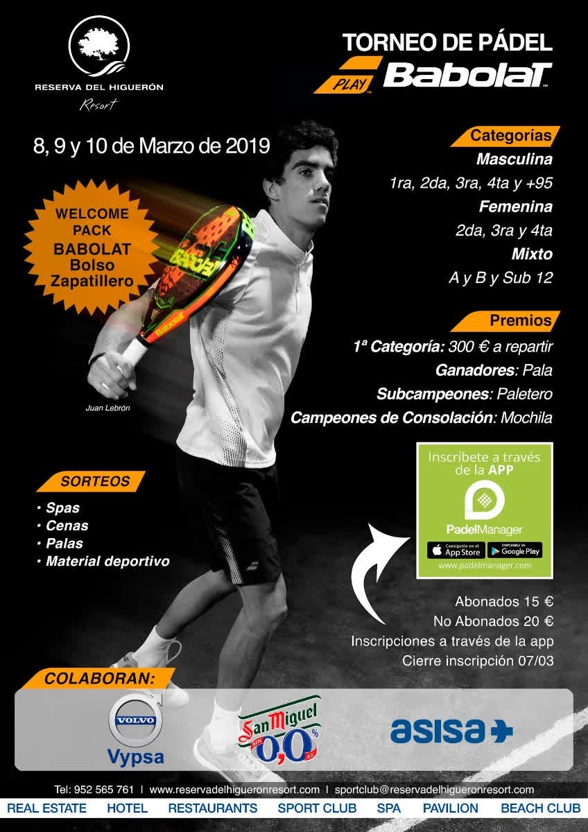 Torneo Babolat Reserva del Higuerón 2019