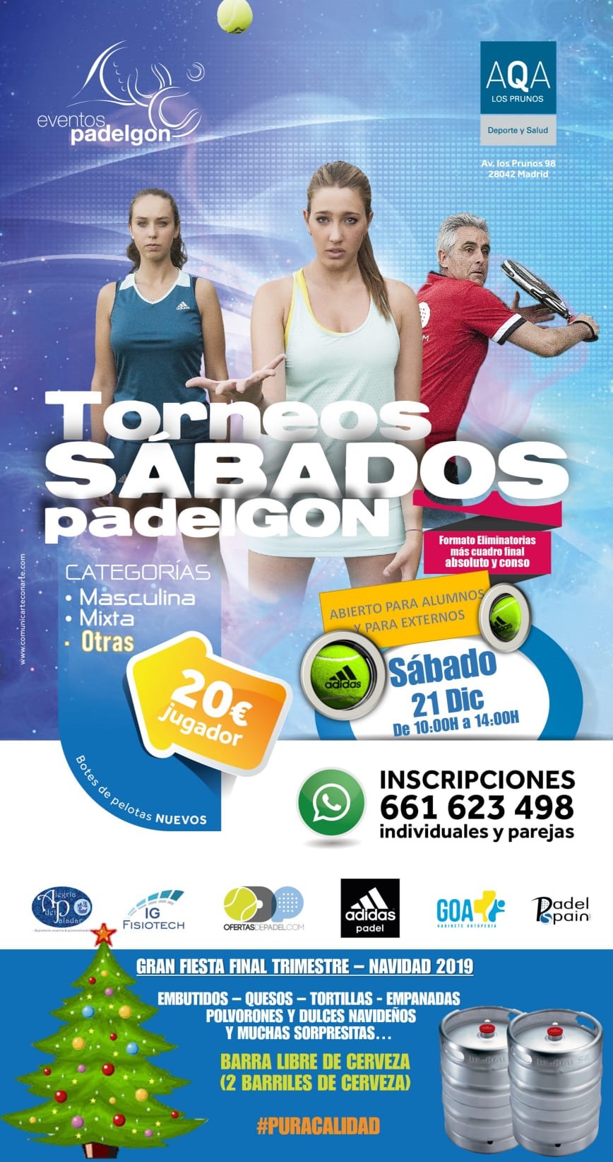 Torneo Padel Gon  final trimestre 2019