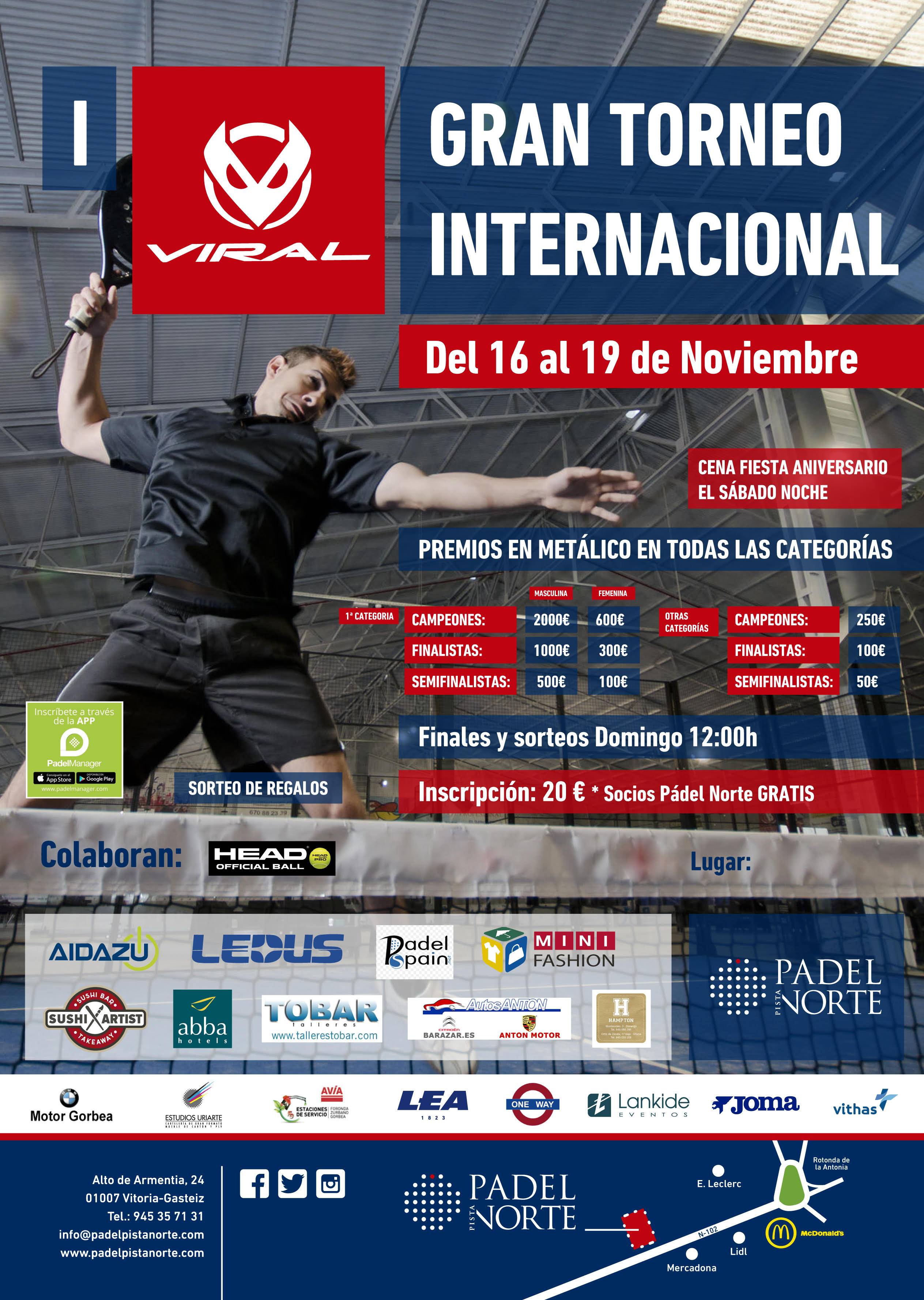 Cartel torneo internacional viral