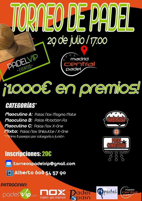 Torneo padelvip 29 julio 2017 