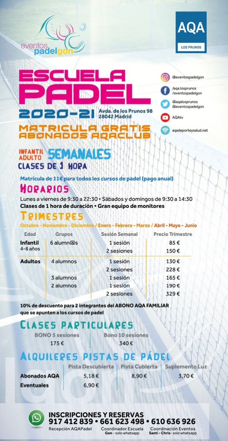 Escuela Padelgon 2020