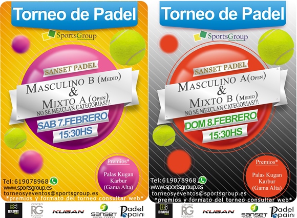 Vuelven a Sanset Padel Indoor los torneos de SportsGroup