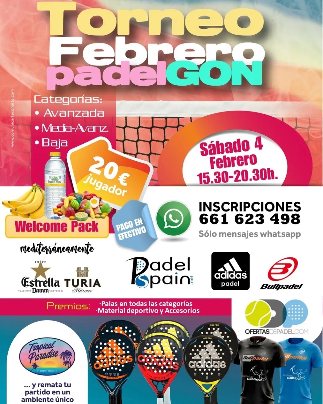 Torneo febrero Eventos Padelgon