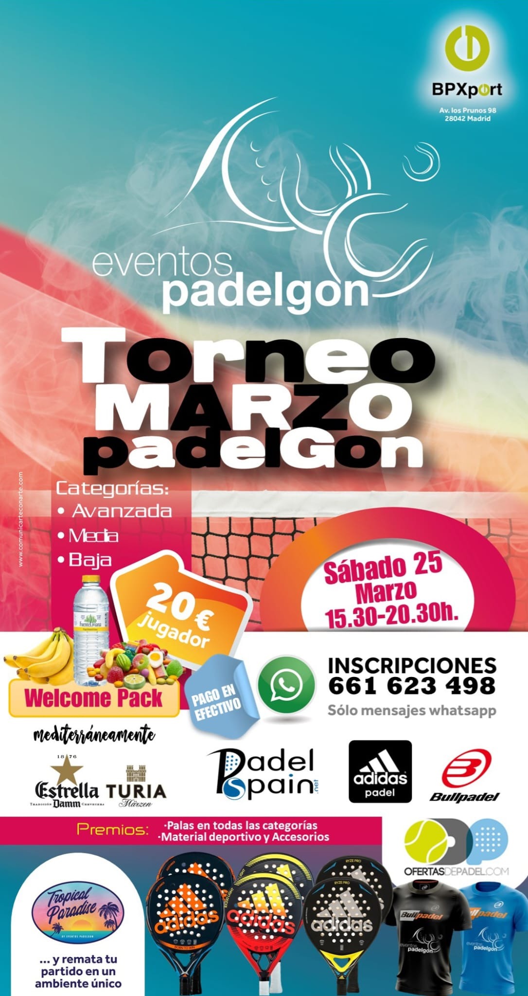 Torneo marzo Eventos Padelgon 2023