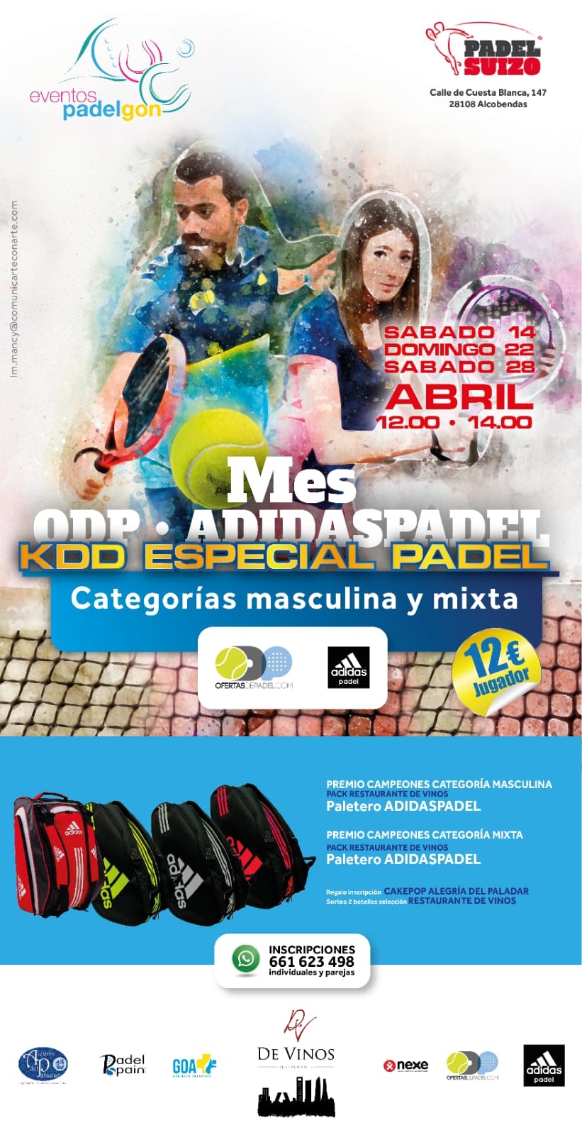 Cartel KEdada PadelGon 22 abril 2018