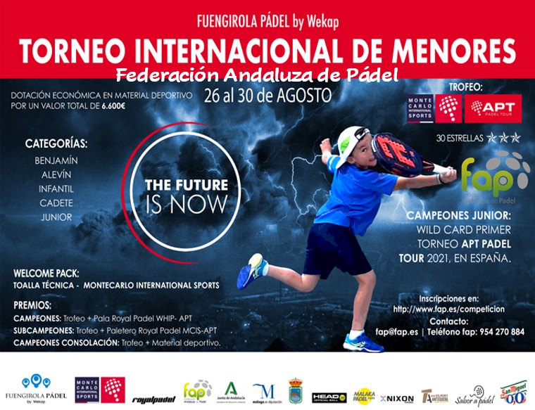 Torneo Internacional de Menores de la Federación Andaluza de Pádel.