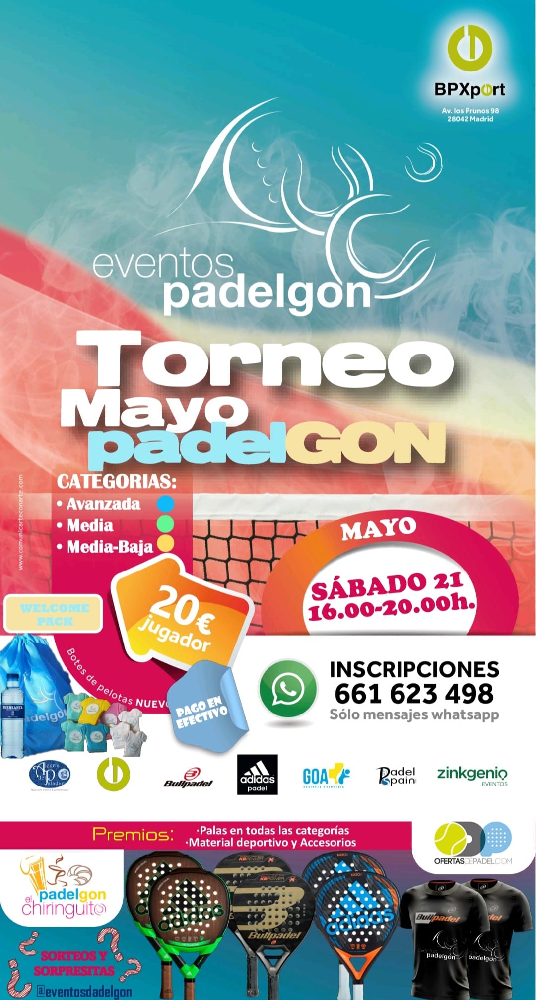 Torneo mayo eventos padelgon 2022