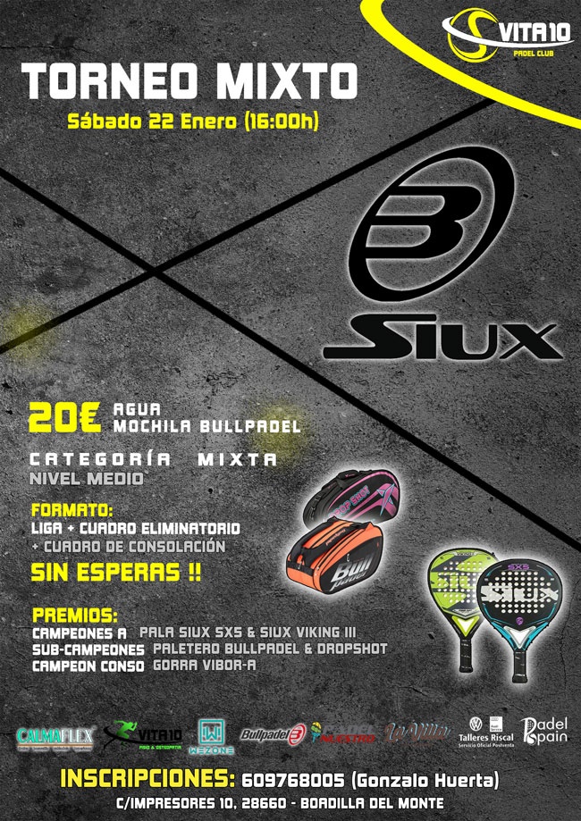 Torneo Vita10 mixto enero