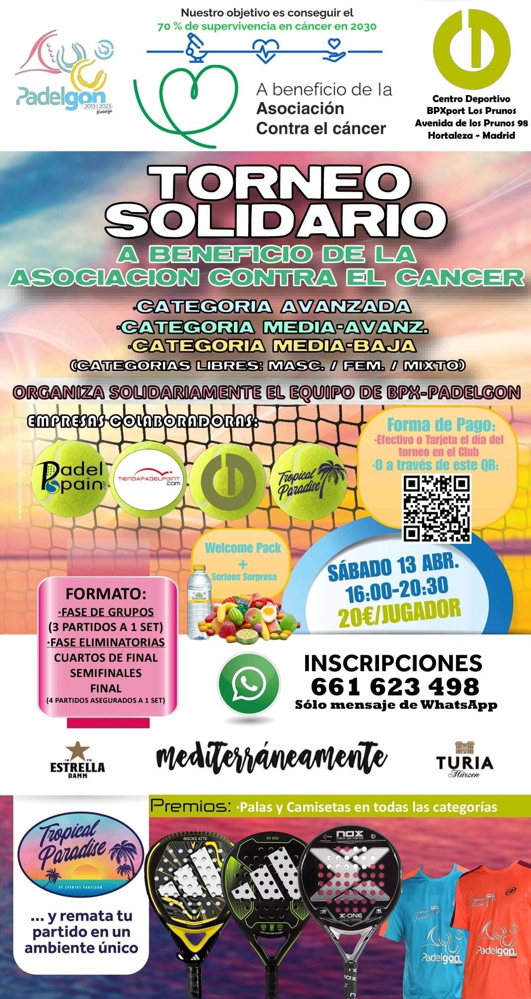 Torneo solidario Eventos padelgon AECC abril 2024