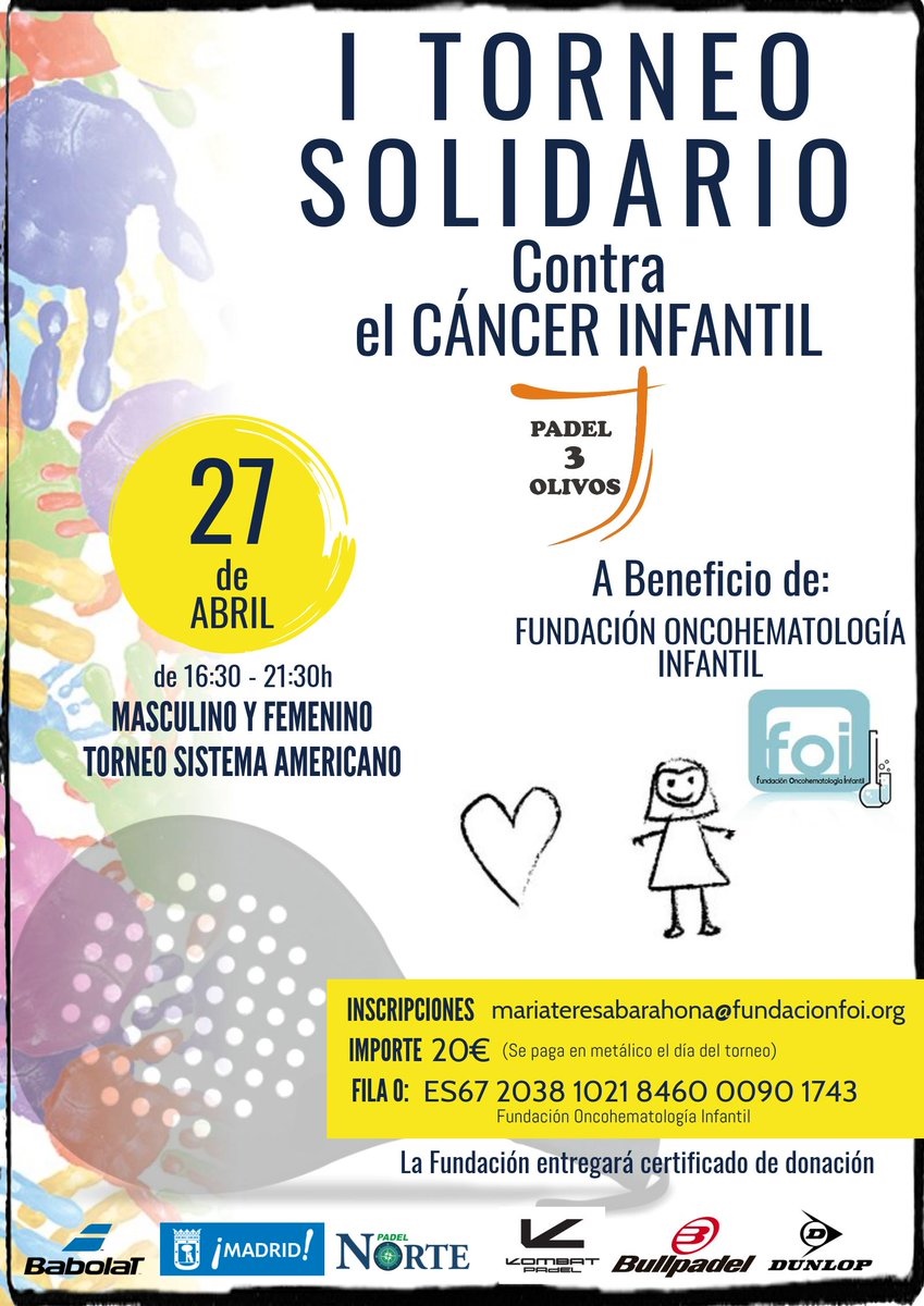 TOrneo Pádel Cáncer Infantil Pádel 3 olivos