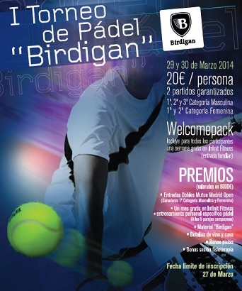 I Torneo de Pádel Birdigan en el Club Deportivo Caja Mágica