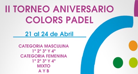 Vuelve Colors Padel a celebrar su aniversario con este torneo