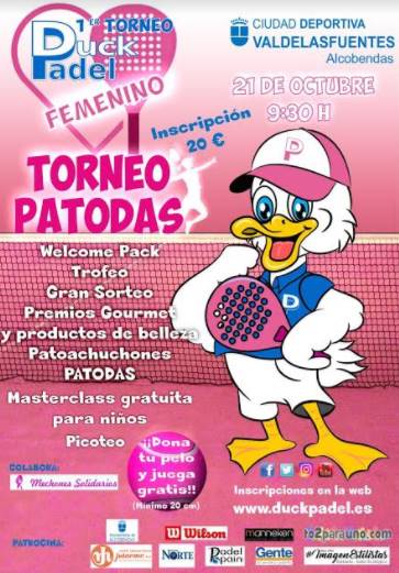 Cartel Duck Padel mujeres solidario