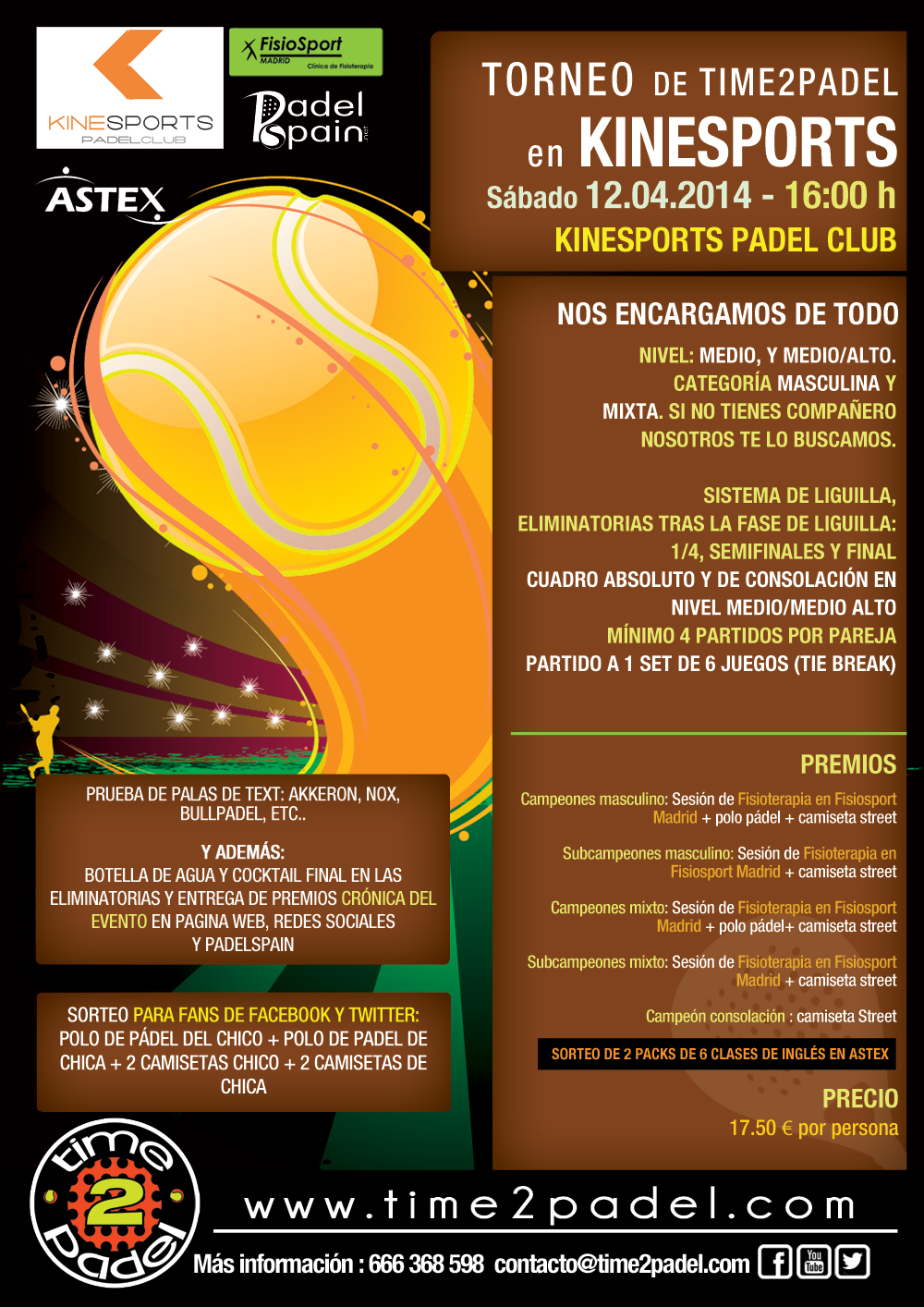 El Club de Pádel Kinesport anuncia su primer torneo Time2padel