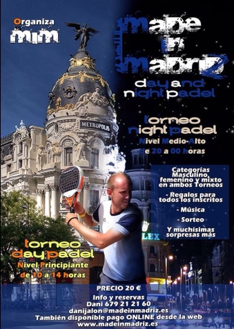 Acude a la cita Made in Madriz 'Day and night padel'