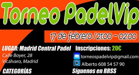 Disfruta de un viernes de pádel con un nuevo torneo de PadelVip