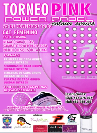 Powerpadel presenta su torneo 'Pink'