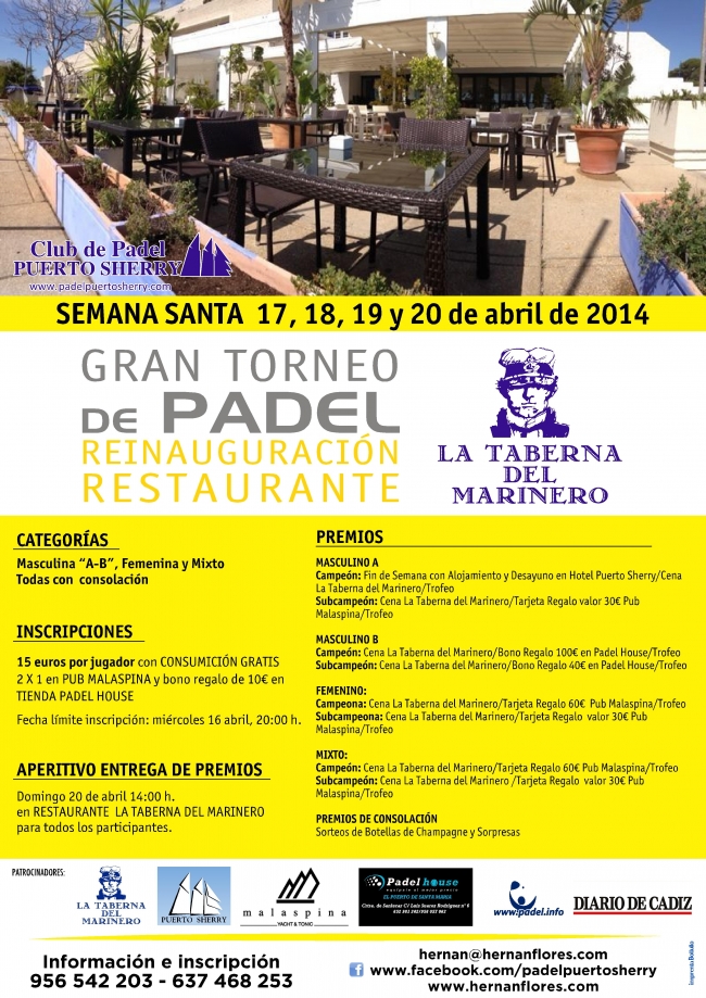 Gran Torneo de Semana Santa ‘Reinauguración Restaurante La Taberna del Marinero’