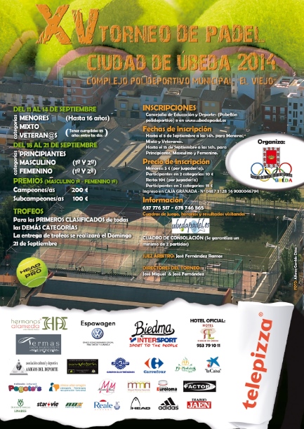 XV Torneo de Pádel Ciudad de Úbeda