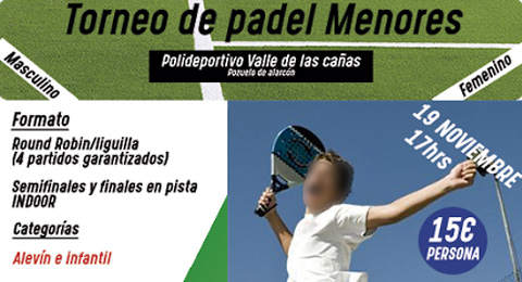 Llega el Torneo de Pádel de Menores organizado por No Limits