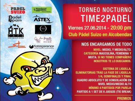 La noche es el territorio de caza para el nuevo torneo de Time2padel