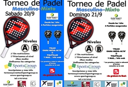 Sábado y domingo con pádel de nivel en Sanset Padel Indoor