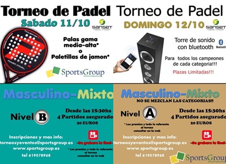 Sanset Padel Indoor y SportsGroup, de torneo el fin de semana