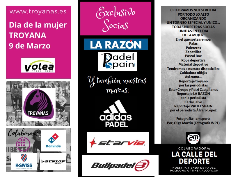 Cartel torneo Troyanas Pádel 2019