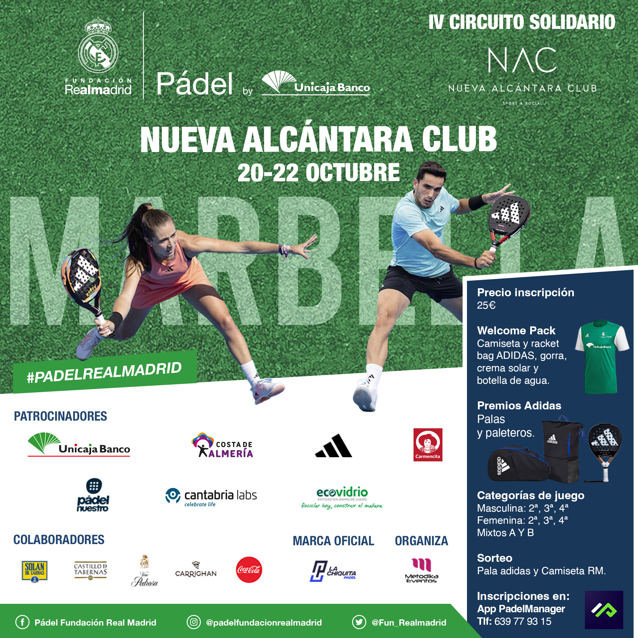 Torneo pádel Fundación Real madrid Marbella