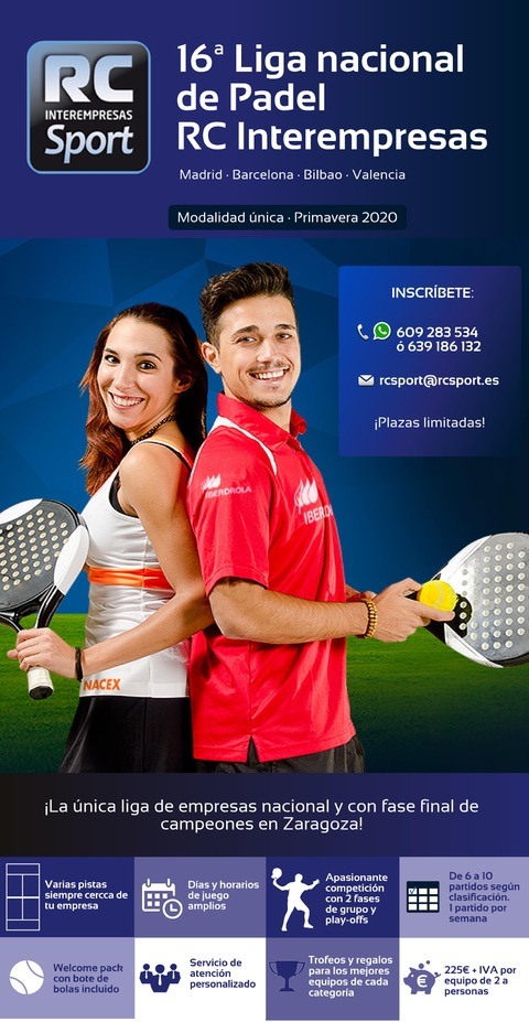 Cartel RC Sport Interempresa y PadelSpain