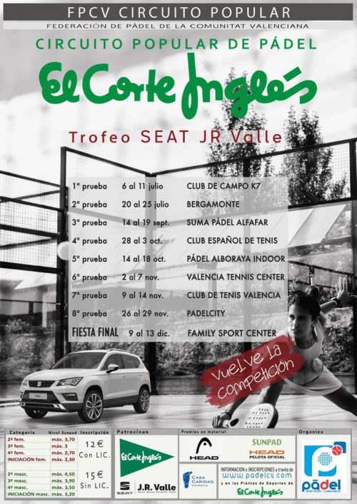 Calendario Circuito El Corte Inglés Valencia