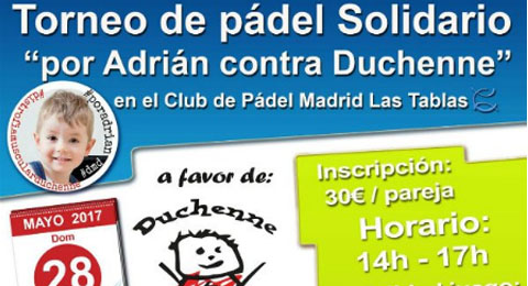 Torneo solidario de pádel ''por Adrián contra Duchenne'' en Madrid