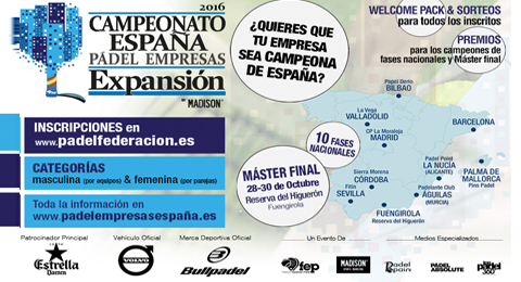 Ya puedes inscribirte en el II Campeonato de España Empresas Expansión 2016