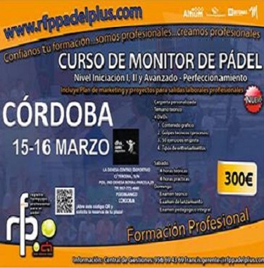 Fórmate para ser monitor de pádel