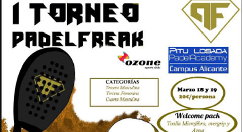 El I torneo Padelfreak llega a Alicante con Pitu Losada PadelAcademy