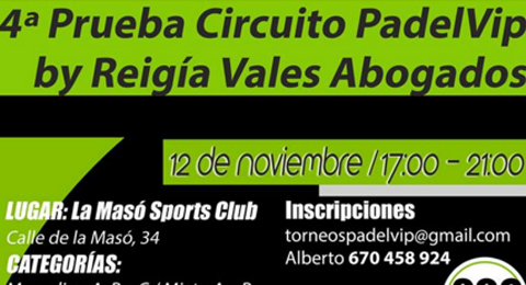 La cuarta parada del Circuito PadelVip by Reigía Vales te espera este sábado